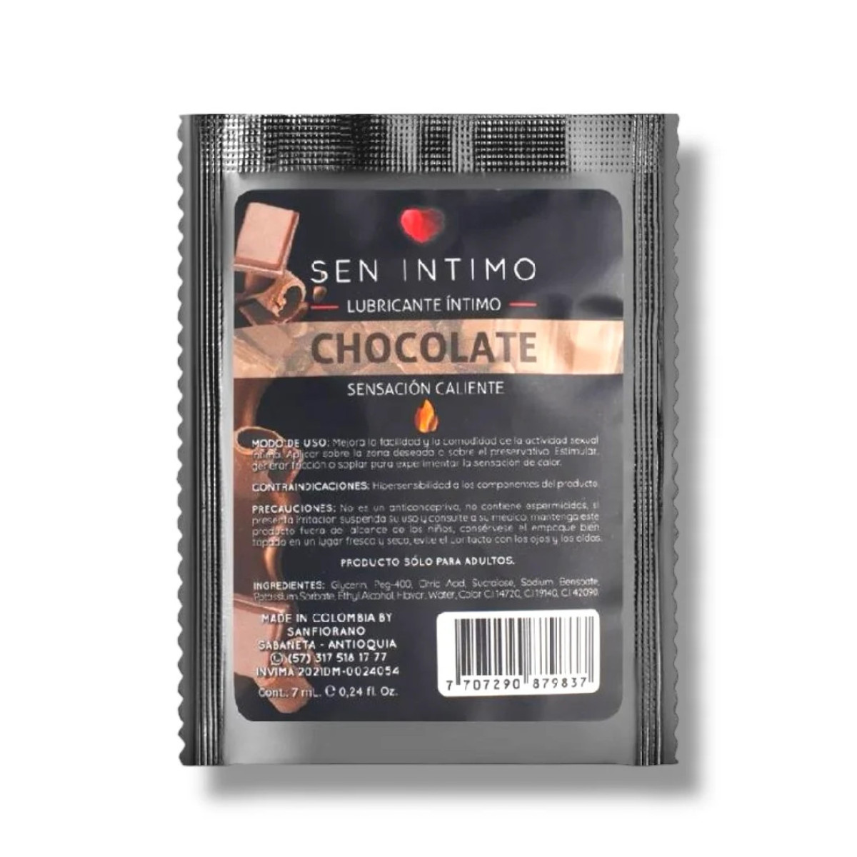 Lub. Chocolate Sachet 7 ml Sen Íntimo