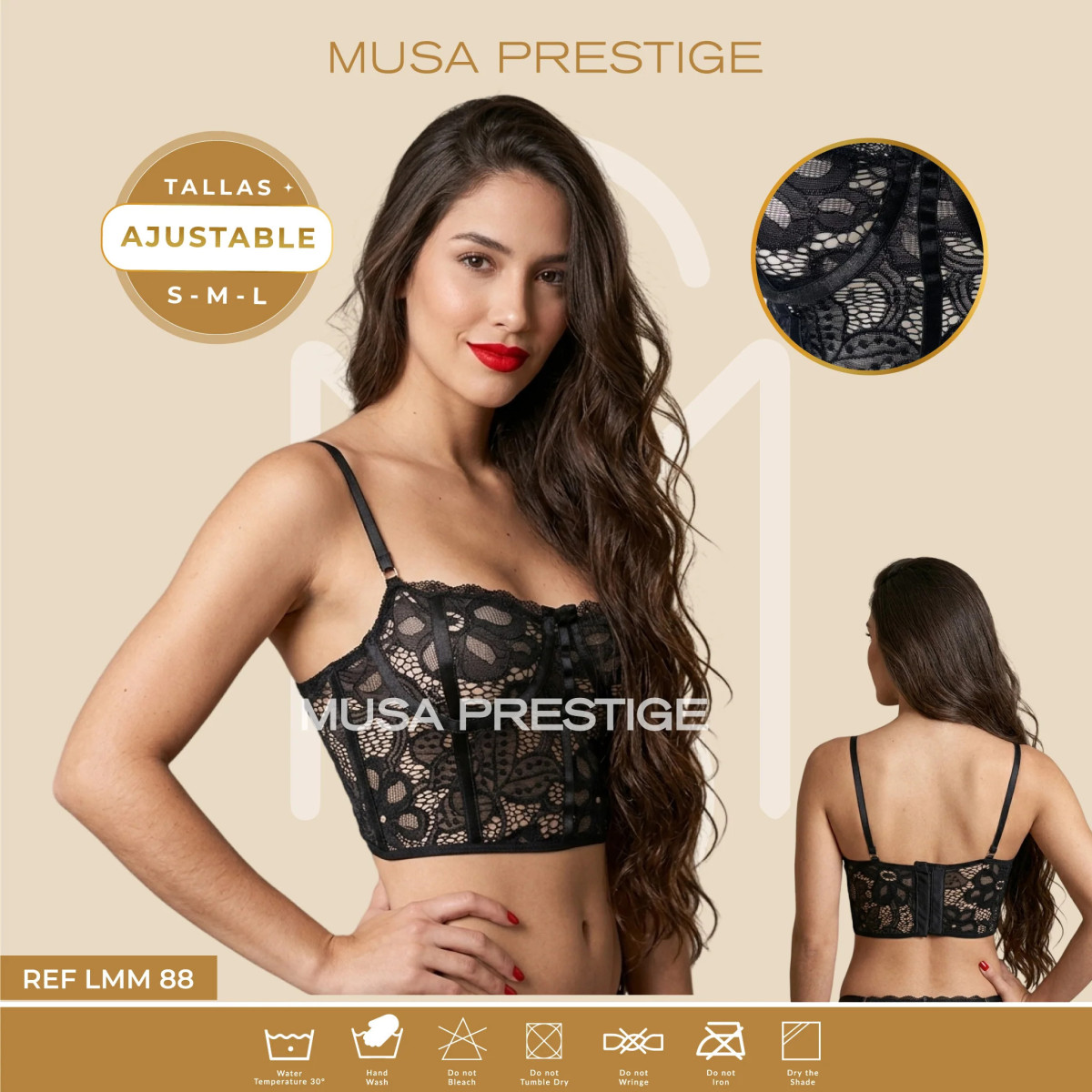 Lenceria LMM 88 NEGRO Lenceria LMM 88 NEGRO