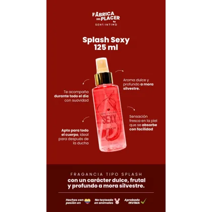 Splash Con Pheromonas Sexy x 125ml Sen Intimo