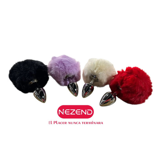 Plug Cola Conejo Metal - Largo Total: 6cm