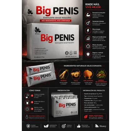 Energizante caja Big Penis Liquido x 12 Unidades