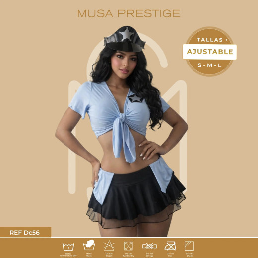 Disfraz Musa Policia DC56