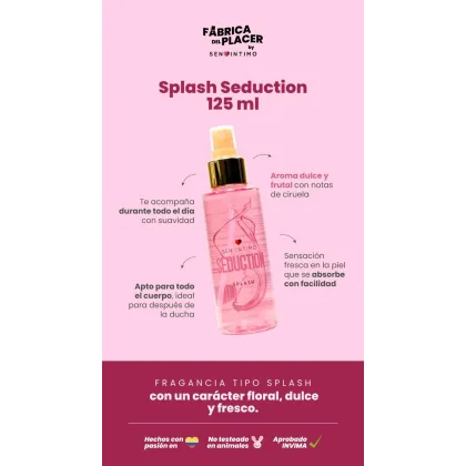 Splash Con Pheromonas Seduction x 125ml Sen Intimo