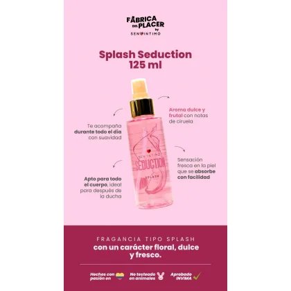 Splash Con Pheromonas Seduction x 125ml Sen Intimo