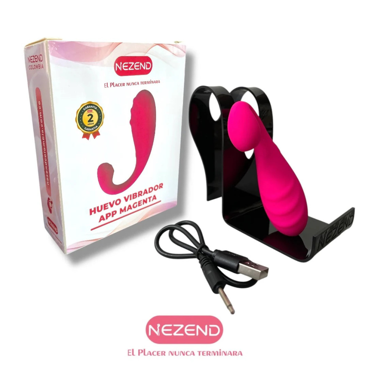 Huevo Vibrador APP INTERNACIONAL magenta largo total 14.5 cm Huevo Vibrador APP INTERNACIONAL magenta largo total 14.5 cm