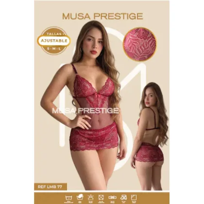LENCERIA LMB 77 VINO TINTO