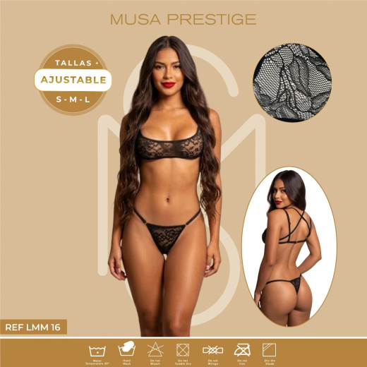 Lenceria LMM 16 NEGRO