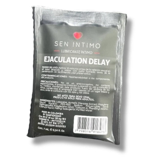 Retardante Ejaculation Delay Sachet X 7 ml PRECIO PUBLICO 10.500