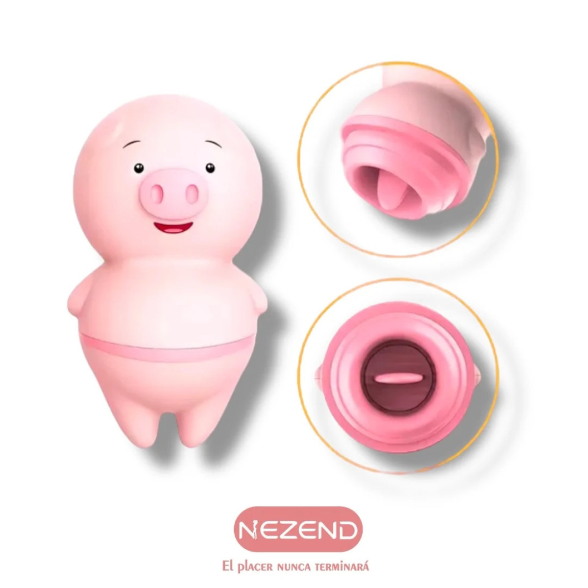 Vibrador Cerdito carga USB Largo Total:9cm Vibrador Cerdito carga USB Largo Total:9cm