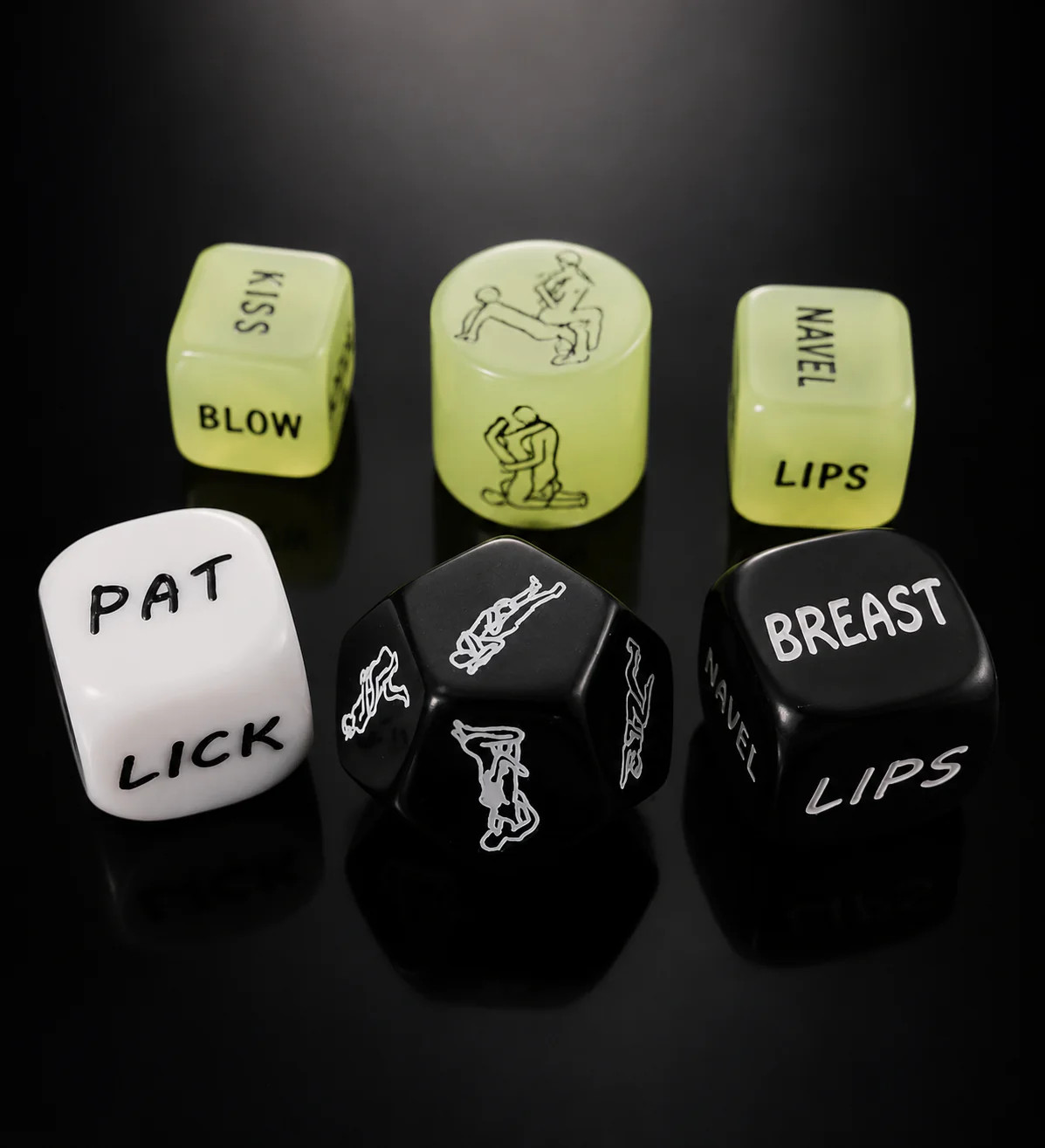 Juego de Dados Dodecaedro De Posiciones Sexuales
