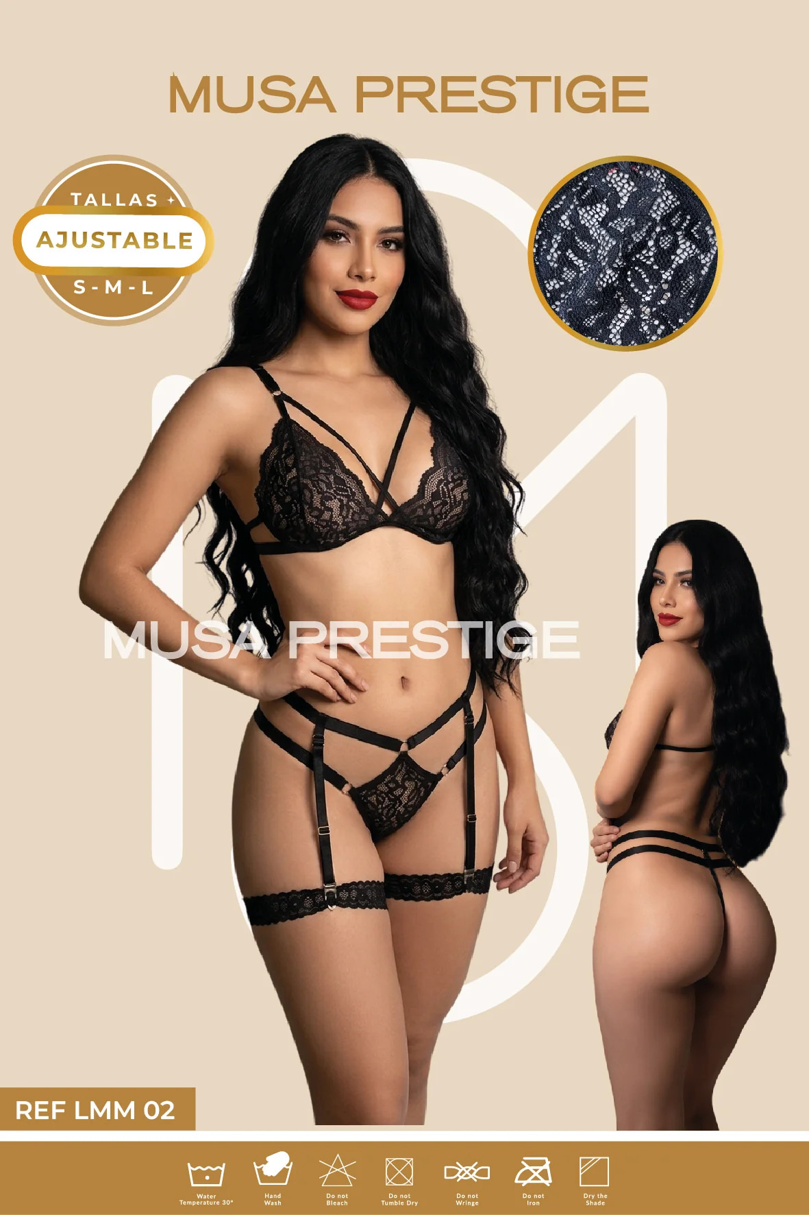 Lenceria LMM02 NEGRO